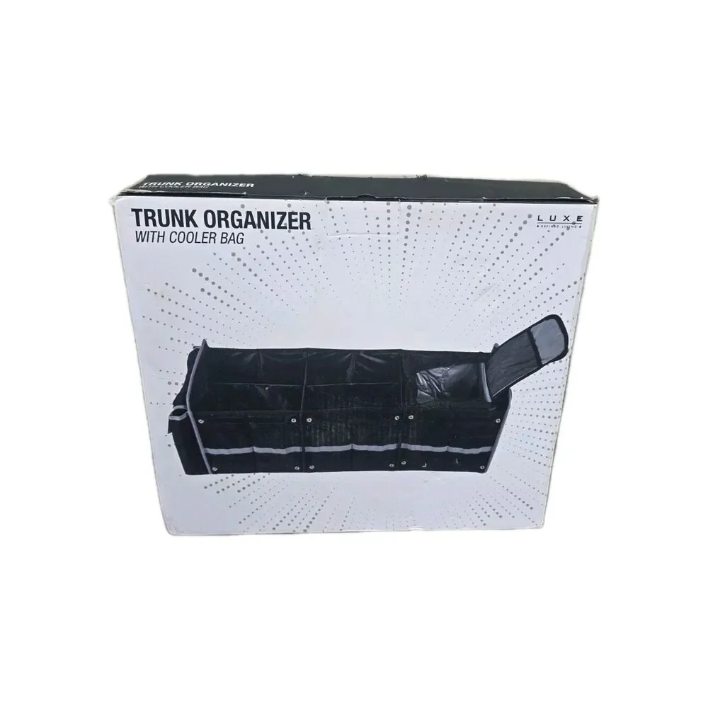 Large Trunk Organizer with Portable Leakproof Cooler Bag,Foldable Cover,Adjustab